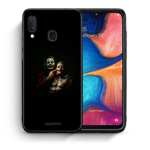 Θήκη Samsung A20e Clown Hero από τη Smartfits με σχέδιο στο πίσω μέρος και μαύρο περίβλημα | Samsung A20e Clown Hero case with colorful back and black bezels