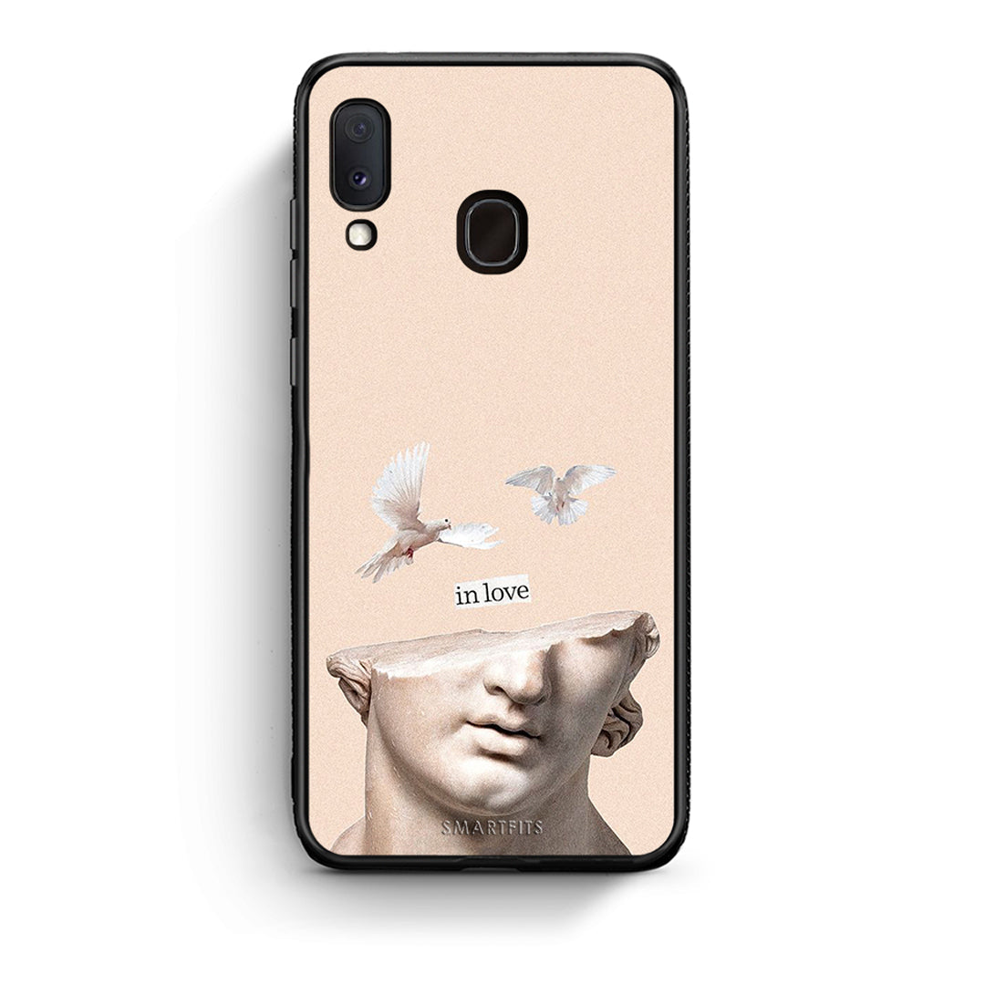 Samsung A20e In Love θήκη από τη Smartfits με σχέδιο στο πίσω μέρος και μαύρο περίβλημα | Smartphone case with colorful back and black bezels by Smartfits