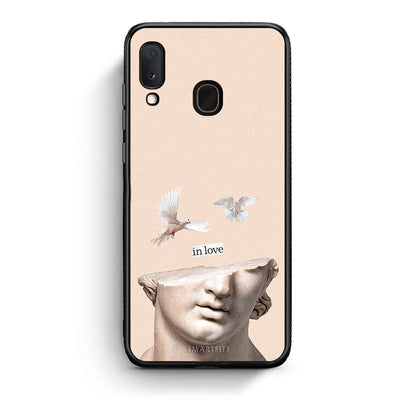 Samsung A20e In Love θήκη από τη Smartfits με σχέδιο στο πίσω μέρος και μαύρο περίβλημα | Smartphone case with colorful back and black bezels by Smartfits