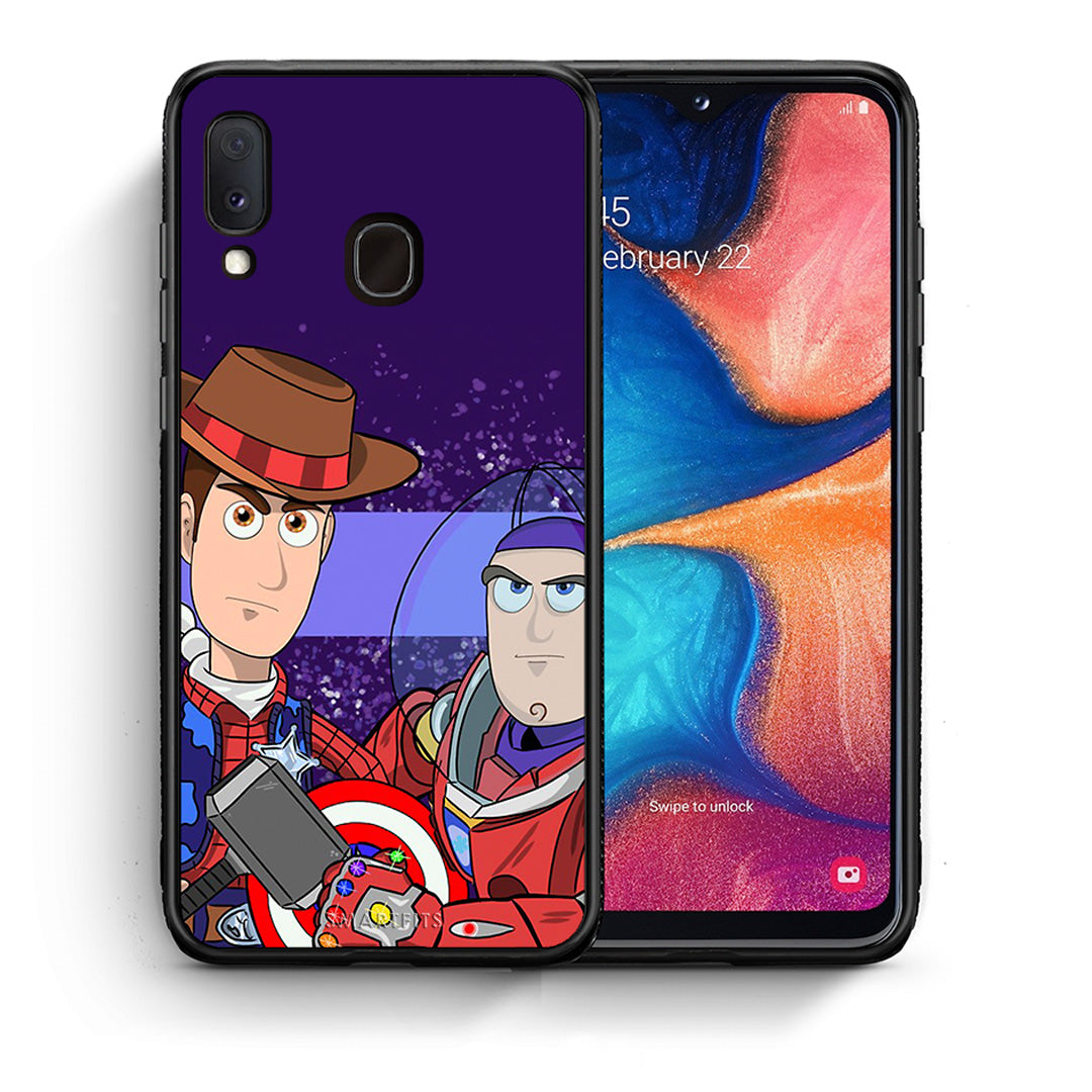 Θήκη Samsung Galaxy A30 Infinity Story από τη Smartfits με σχέδιο στο πίσω μέρος και μαύρο περίβλημα | Samsung Galaxy A30 Infinity Story case with colorful back and black bezels