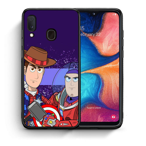 Θήκη Samsung Galaxy A30 Infinity Story από τη Smartfits με σχέδιο στο πίσω μέρος και μαύρο περίβλημα | Samsung Galaxy A30 Infinity Story case with colorful back and black bezels