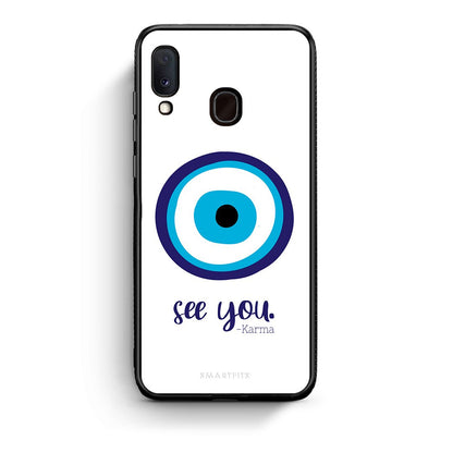 Samsung Galaxy A30 Karma Says θήκη από τη Smartfits με σχέδιο στο πίσω μέρος και μαύρο περίβλημα | Smartphone case with colorful back and black bezels by Smartfits