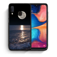 Thumbnail for Θήκη Samsung Galaxy M20 Moon Landscape από τη Smartfits με σχέδιο στο πίσω μέρος και μαύρο περίβλημα | Samsung Galaxy M20 Moon Landscape case with colorful back and black bezels