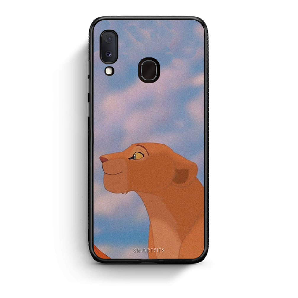 Samsung A20e Lion Love 2 Θήκη Αγίου Βαλεντίνου από τη Smartfits με σχέδιο στο πίσω μέρος και μαύρο περίβλημα | Smartphone case with colorful back and black bezels by Smartfits
