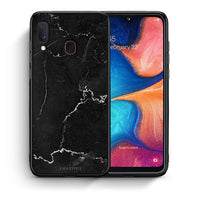 Thumbnail for Θήκη Samsung A20e Marble Black από τη Smartfits με σχέδιο στο πίσω μέρος και μαύρο περίβλημα | Samsung A20e Marble Black case with colorful back and black bezels