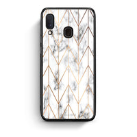 Thumbnail for 44 - Samsung Galaxy M20 Gold Geometric Marble case, cover, bumper