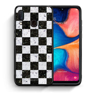 Thumbnail for Θήκη Samsung Galaxy M20 Square Geometric Marble από τη Smartfits με σχέδιο στο πίσω μέρος και μαύρο περίβλημα | Samsung Galaxy M20 Square Geometric Marble case with colorful back and black bezels
