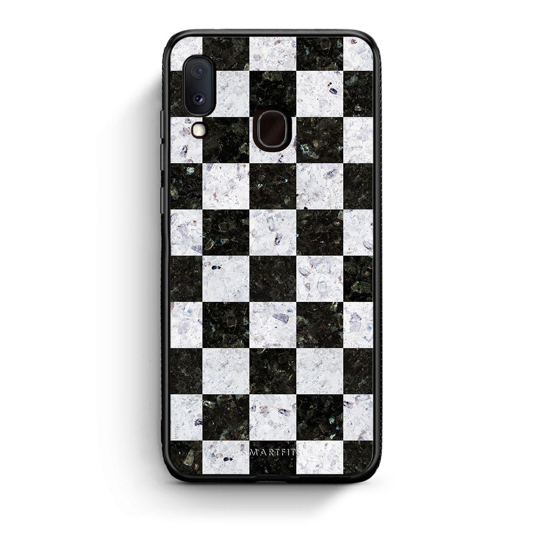 4 - Samsung A20e Square Geometric Marble case, cover, bumper