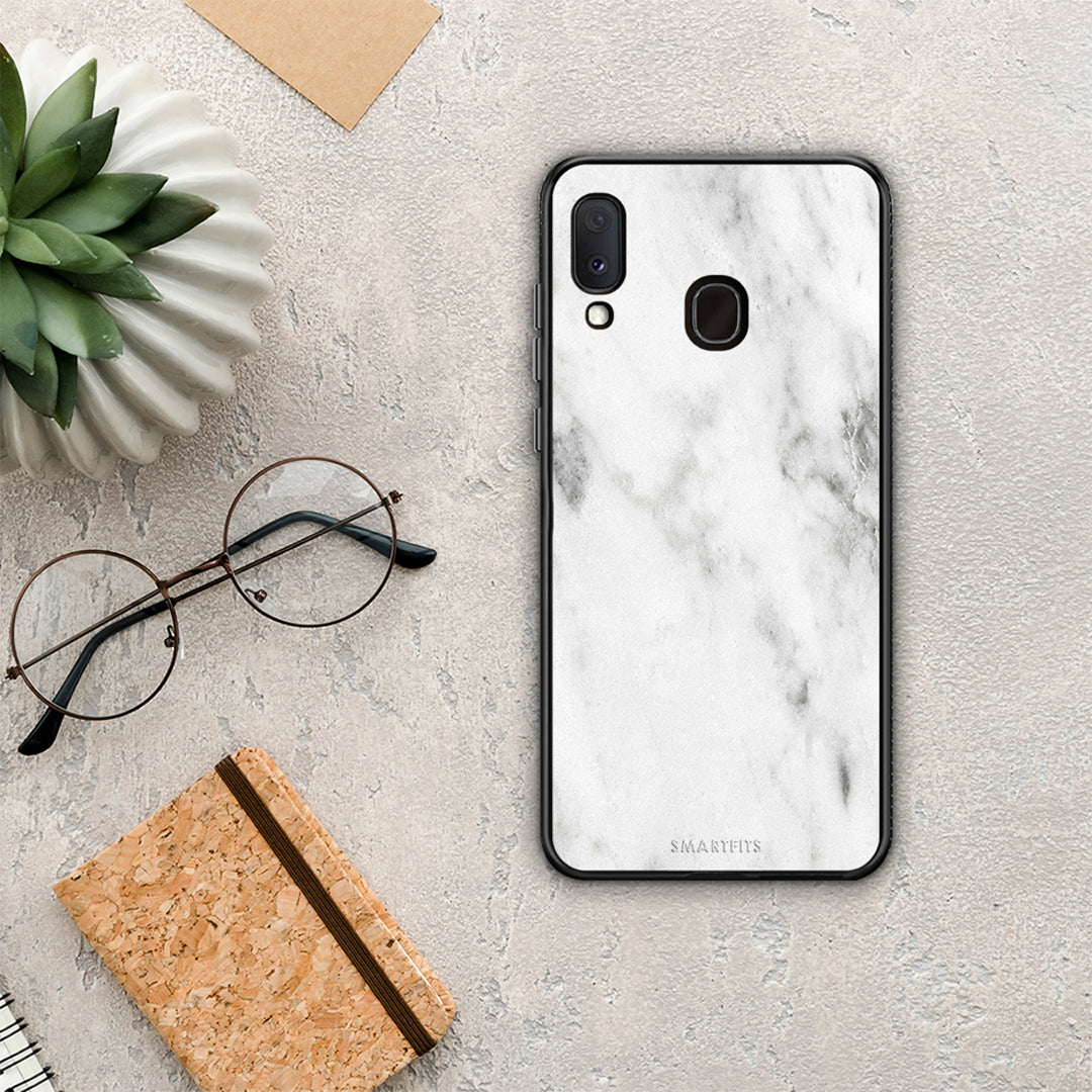 Marble White - Samsung Galaxy A30 θήκη