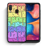 Thumbnail for Θήκη Samsung A20e Melting Rainbow από τη Smartfits με σχέδιο στο πίσω μέρος και μαύρο περίβλημα | Samsung A20e Melting Rainbow case with colorful back and black bezels