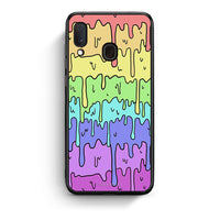 Thumbnail for Samsung Galaxy A30 Melting Rainbow θήκη από τη Smartfits με σχέδιο στο πίσω μέρος και μαύρο περίβλημα | Smartphone case with colorful back and black bezels by Smartfits