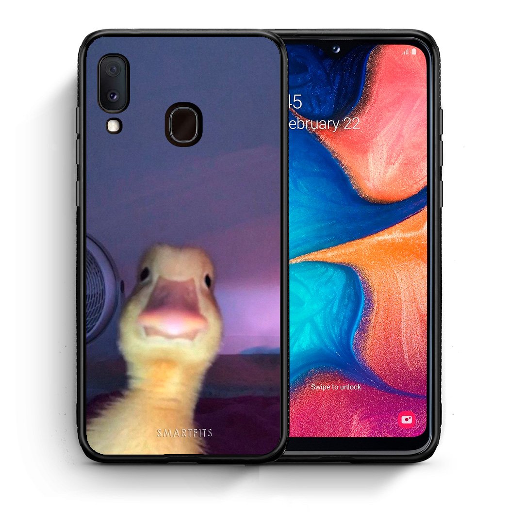 Θήκη Samsung Galaxy M20 Meme Duck από τη Smartfits με σχέδιο στο πίσω μέρος και μαύρο περίβλημα | Samsung Galaxy M20 Meme Duck case with colorful back and black bezels