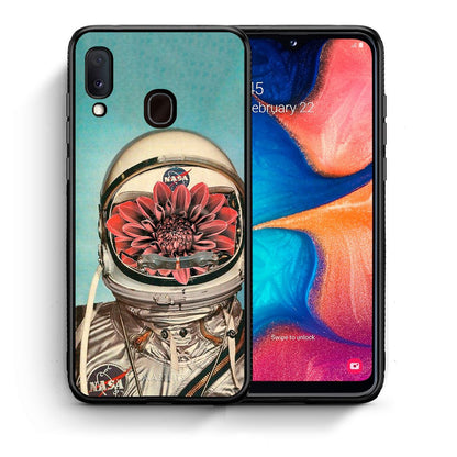 Θήκη Samsung Galaxy A30 Nasa Bloom από τη Smartfits με σχέδιο στο πίσω μέρος και μαύρο περίβλημα | Samsung Galaxy A30 Nasa Bloom case with colorful back and black bezels