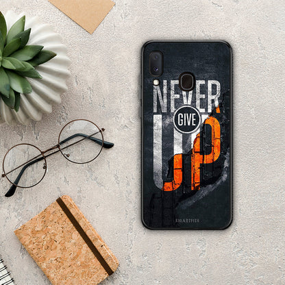 Never Give Up - Samsung Galaxy A20e θήκη