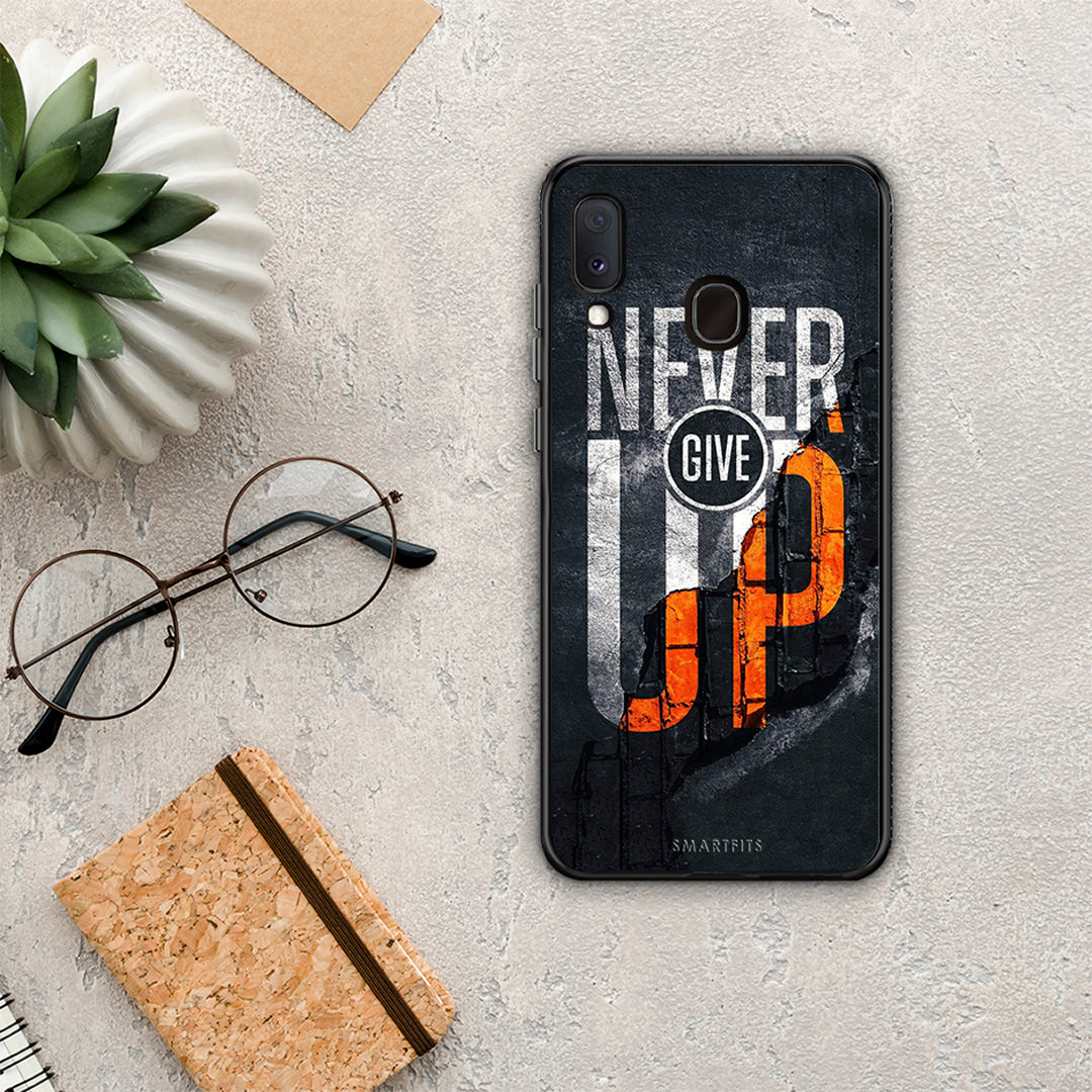 Never Give Up - Samsung Galaxy M20 θήκη