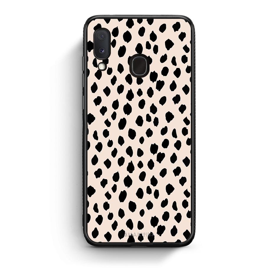 Samsung A20e New Polka Dots θήκη από τη Smartfits με σχέδιο στο πίσω μέρος και μαύρο περίβλημα | Smartphone case with colorful back and black bezels by Smartfits