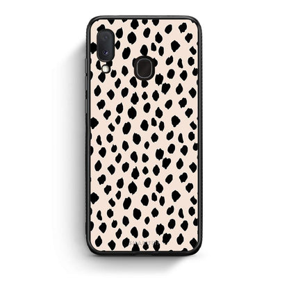 Samsung A20e New Polka Dots θήκη από τη Smartfits με σχέδιο στο πίσω μέρος και μαύρο περίβλημα | Smartphone case with colorful back and black bezels by Smartfits