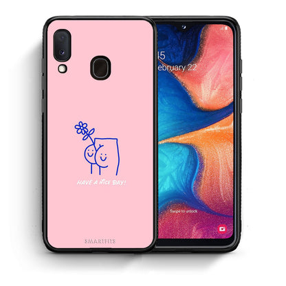 Θήκη Samsung Galaxy A30 Nice Day από τη Smartfits με σχέδιο στο πίσω μέρος και μαύρο περίβλημα | Samsung Galaxy A30 Nice Day case with colorful back and black bezels