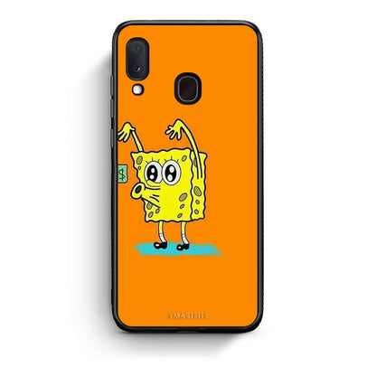 Samsung Galaxy A30 No Money 2 Θήκη Αγίου Βαλεντίνου από τη Smartfits με σχέδιο στο πίσω μέρος και μαύρο περίβλημα | Smartphone case with colorful back and black bezels by Smartfits