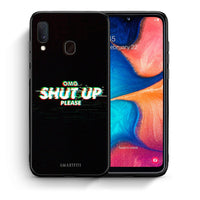 Thumbnail for Θήκη Samsung Galaxy M20 OMG ShutUp από τη Smartfits με σχέδιο στο πίσω μέρος και μαύρο περίβλημα | Samsung Galaxy M20 OMG ShutUp case with colorful back and black bezels