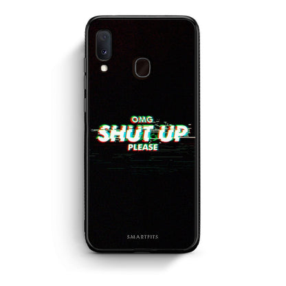 Samsung Galaxy A30 OMG ShutUp θήκη από τη Smartfits με σχέδιο στο πίσω μέρος και μαύρο περίβλημα | Smartphone case with colorful back and black bezels by Smartfits
