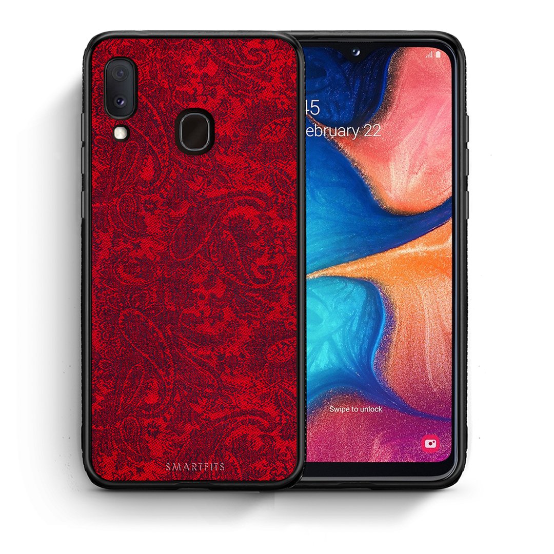 Θήκη Samsung A20e Paisley Cashmere από τη Smartfits με σχέδιο στο πίσω μέρος και μαύρο περίβλημα | Samsung A20e Paisley Cashmere case with colorful back and black bezels