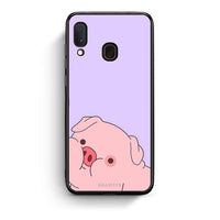 Thumbnail for Samsung A20e Pig Love 2 Θήκη Αγίου Βαλεντίνου από τη Smartfits με σχέδιο στο πίσω μέρος και μαύρο περίβλημα | Smartphone case with colorful back and black bezels by Smartfits