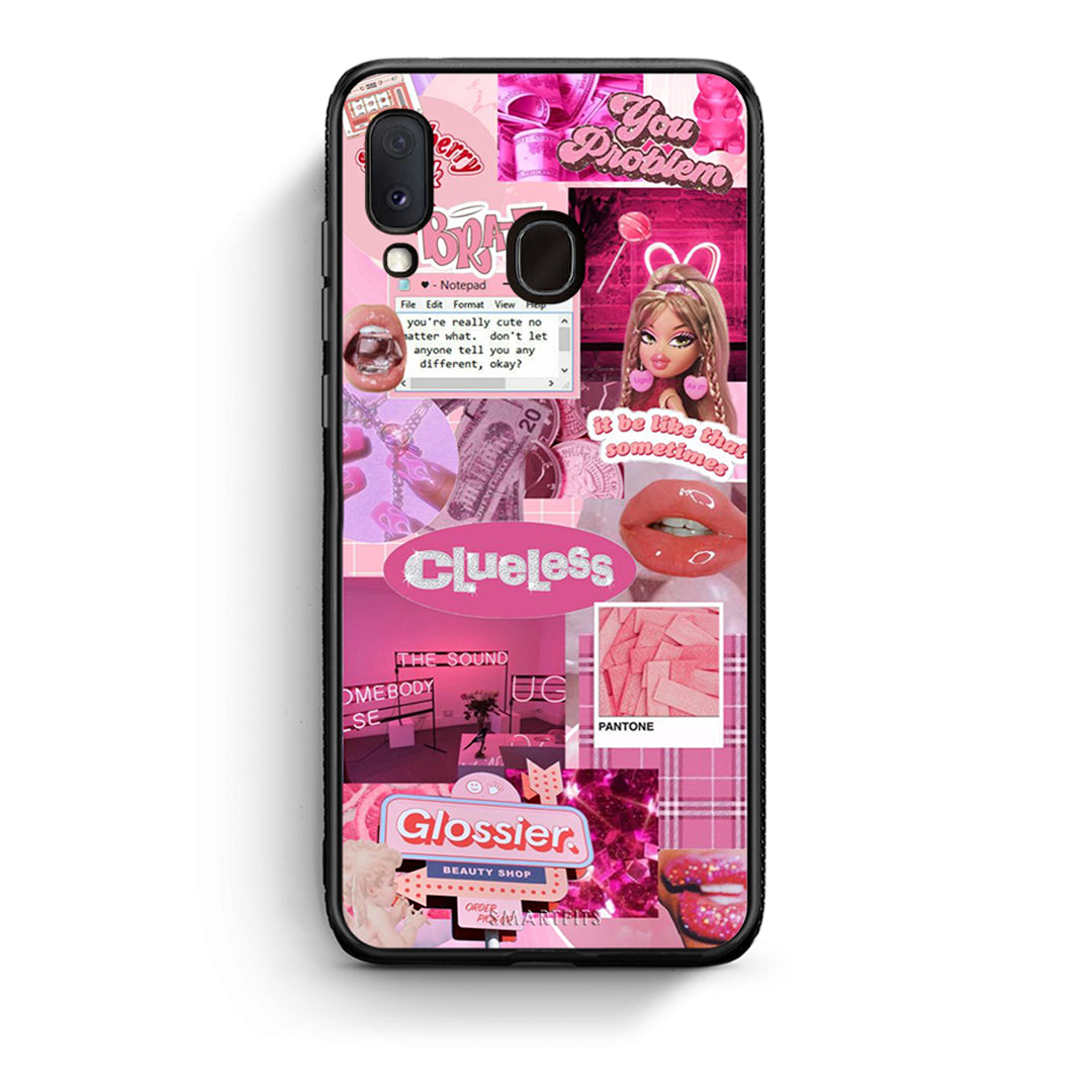 Samsung A20e Pink Love Θήκη Αγίου Βαλεντίνου από τη Smartfits με σχέδιο στο πίσω μέρος και μαύρο περίβλημα | Smartphone case with colorful back and black bezels by Smartfits