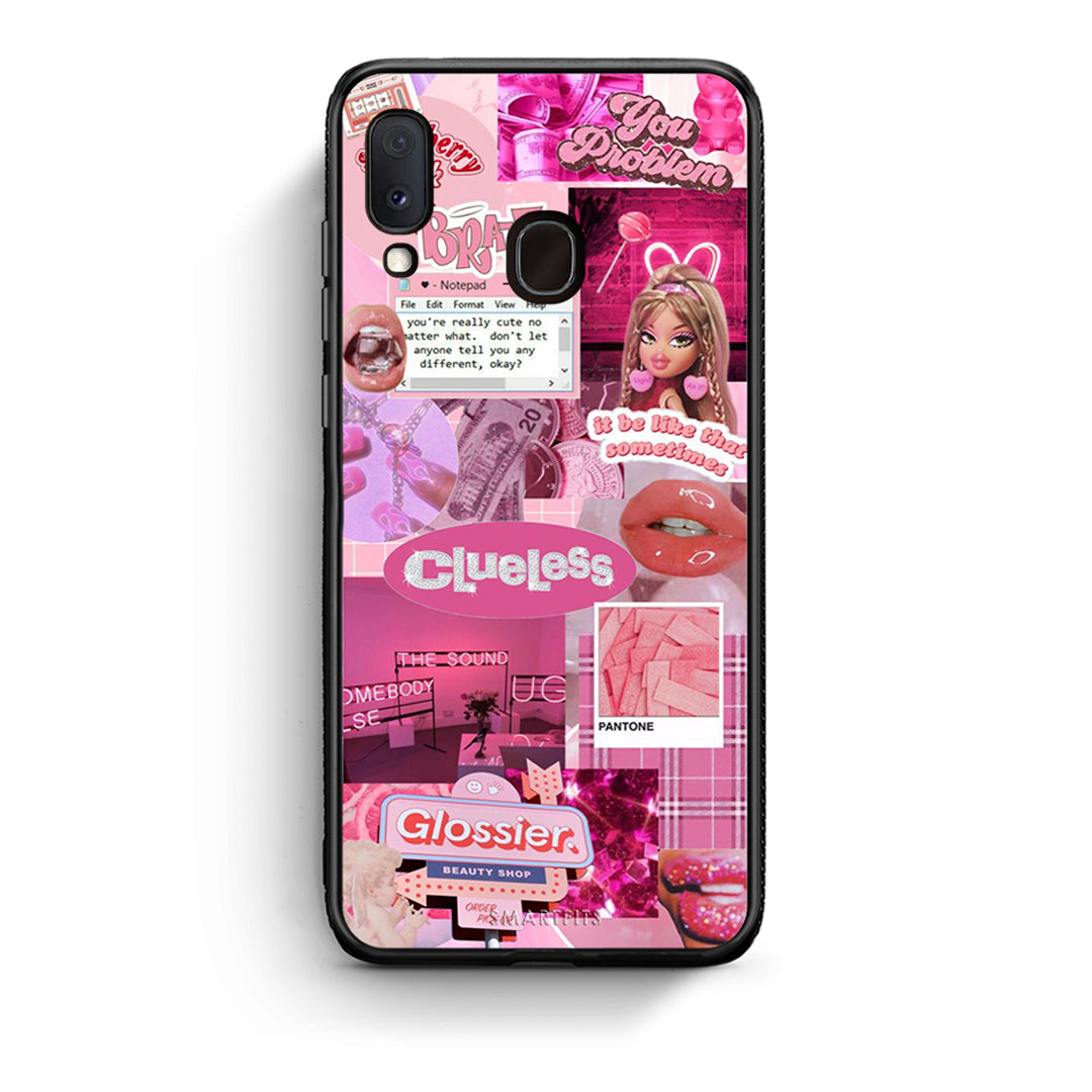 Samsung Galaxy A30 Pink Love Θήκη Αγίου Βαλεντίνου από τη Smartfits με σχέδιο στο πίσω μέρος και μαύρο περίβλημα | Smartphone case with colorful back and black bezels by Smartfits