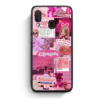 Samsung Galaxy A30 Pink Love Θήκη Αγίου Βαλεντίνου από τη Smartfits με σχέδιο στο πίσω μέρος και μαύρο περίβλημα | Smartphone case with colorful back and black bezels by Smartfits