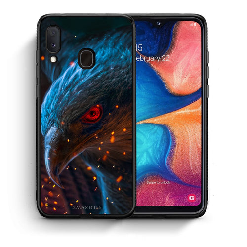 Θήκη Samsung Galaxy M20 Eagle PopArt από τη Smartfits με σχέδιο στο πίσω μέρος και μαύρο περίβλημα | Samsung Galaxy M20 Eagle PopArt case with colorful back and black bezels