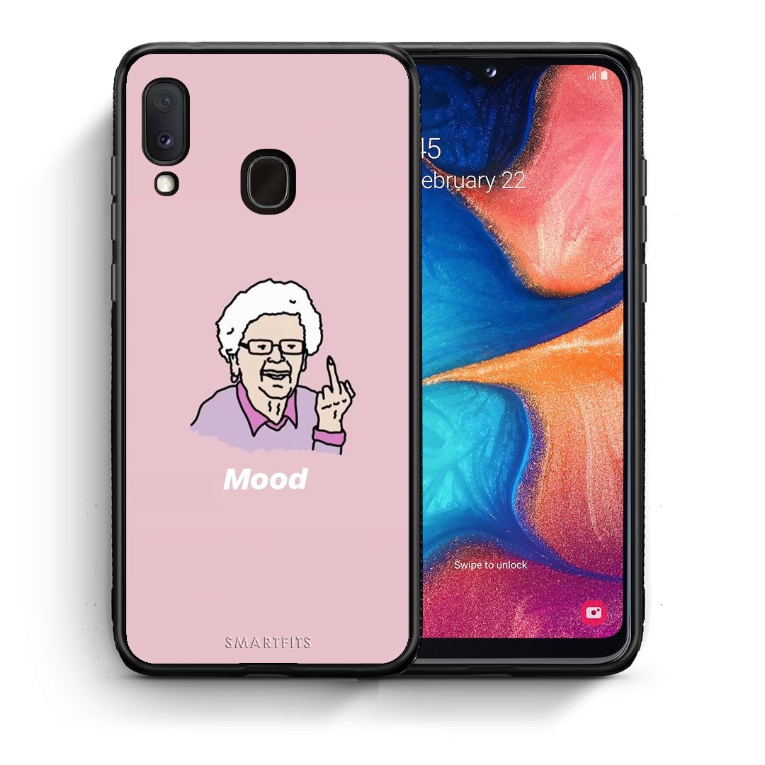 Θήκη Samsung Galaxy A30 Mood PopArt από τη Smartfits με σχέδιο στο πίσω μέρος και μαύρο περίβλημα | Samsung Galaxy A30 Mood PopArt case with colorful back and black bezels