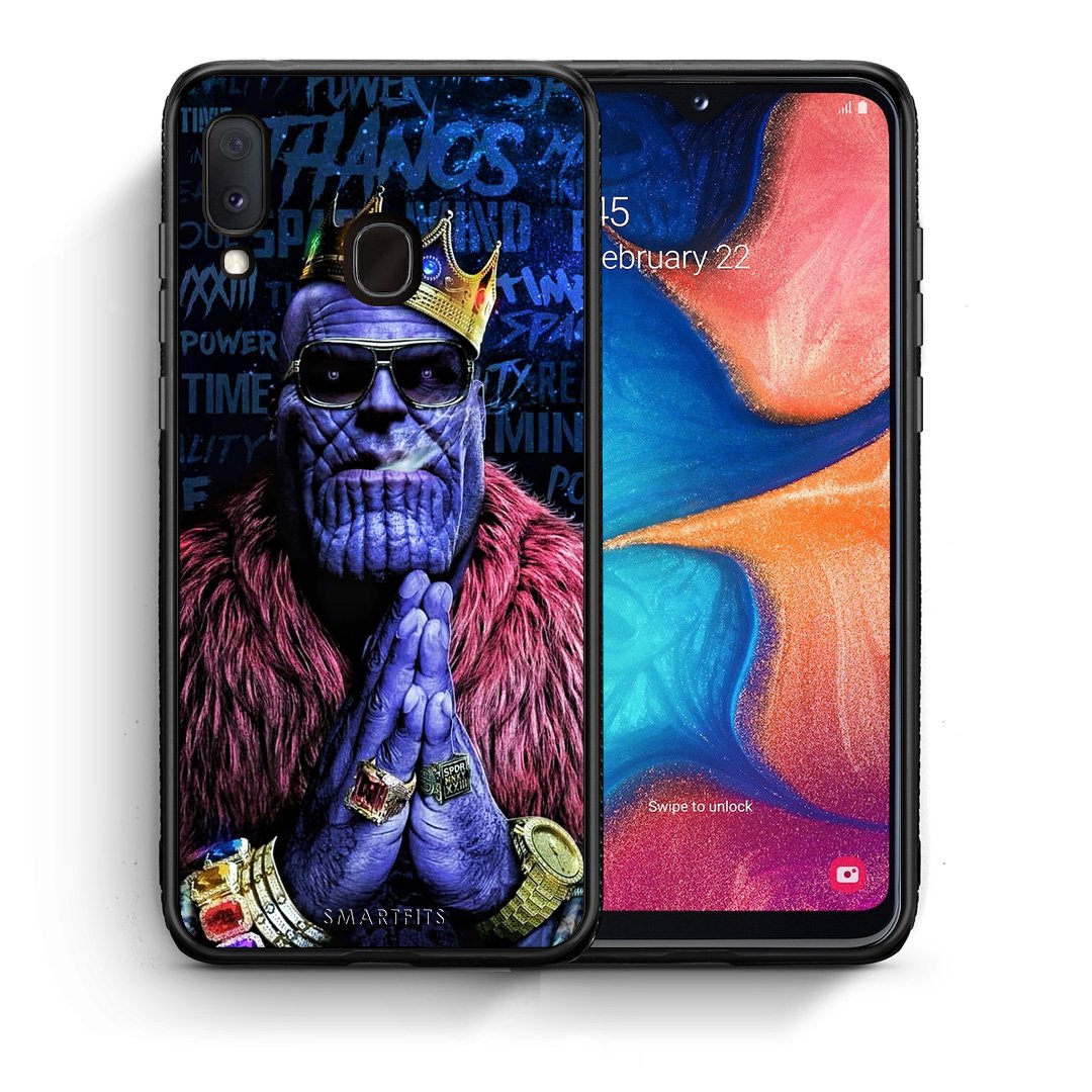Θήκη Samsung Galaxy A30 Thanos PopArt από τη Smartfits με σχέδιο στο πίσω μέρος και μαύρο περίβλημα | Samsung Galaxy A30 Thanos PopArt case with colorful back and black bezels