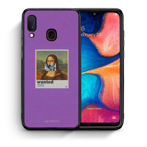 Θήκη Samsung A20e Monalisa Popart από τη Smartfits με σχέδιο στο πίσω μέρος και μαύρο περίβλημα | Samsung A20e Monalisa Popart case with colorful back and black bezels