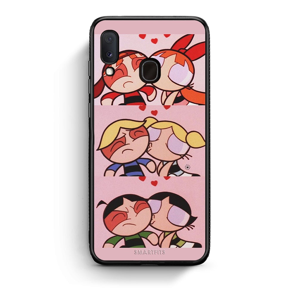 Samsung Galaxy M20 Puff Love Θήκη Αγίου Βαλεντίνου από τη Smartfits με σχέδιο στο πίσω μέρος και μαύρο περίβλημα | Smartphone case with colorful back and black bezels by Smartfits