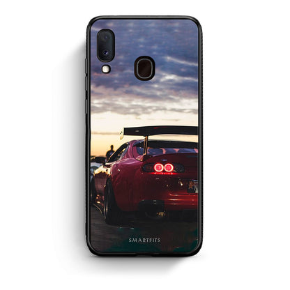 Samsung Galaxy M20 Racing Supra θήκη από τη Smartfits με σχέδιο στο πίσω μέρος και μαύρο περίβλημα | Smartphone case with colorful back and black bezels by Smartfits