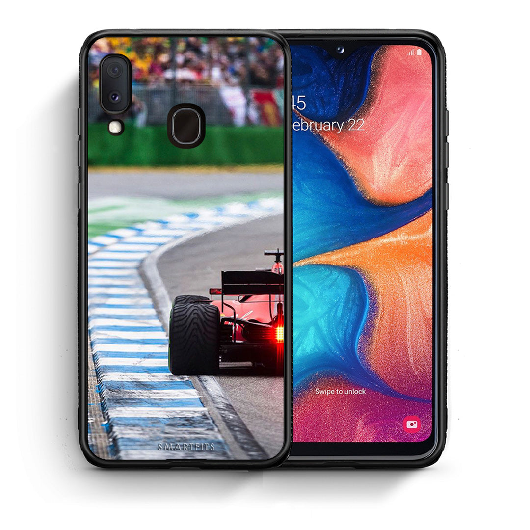 Θήκη Samsung Galaxy A30 Racing Vibes από τη Smartfits με σχέδιο στο πίσω μέρος και μαύρο περίβλημα | Samsung Galaxy A30 Racing Vibes case with colorful back and black bezels