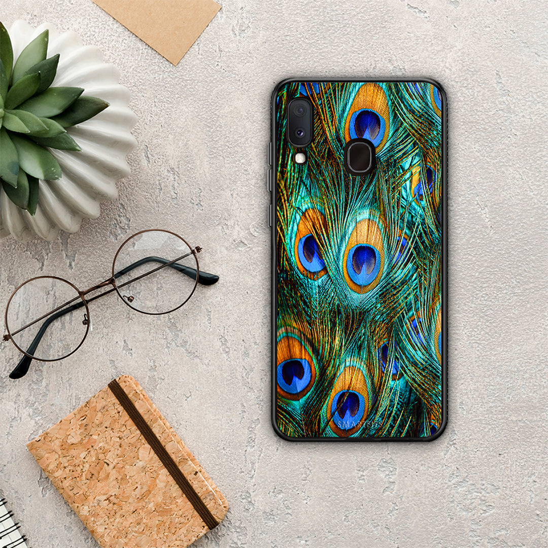Real Peacock Feathers - Samsung Galaxy A30 θήκη