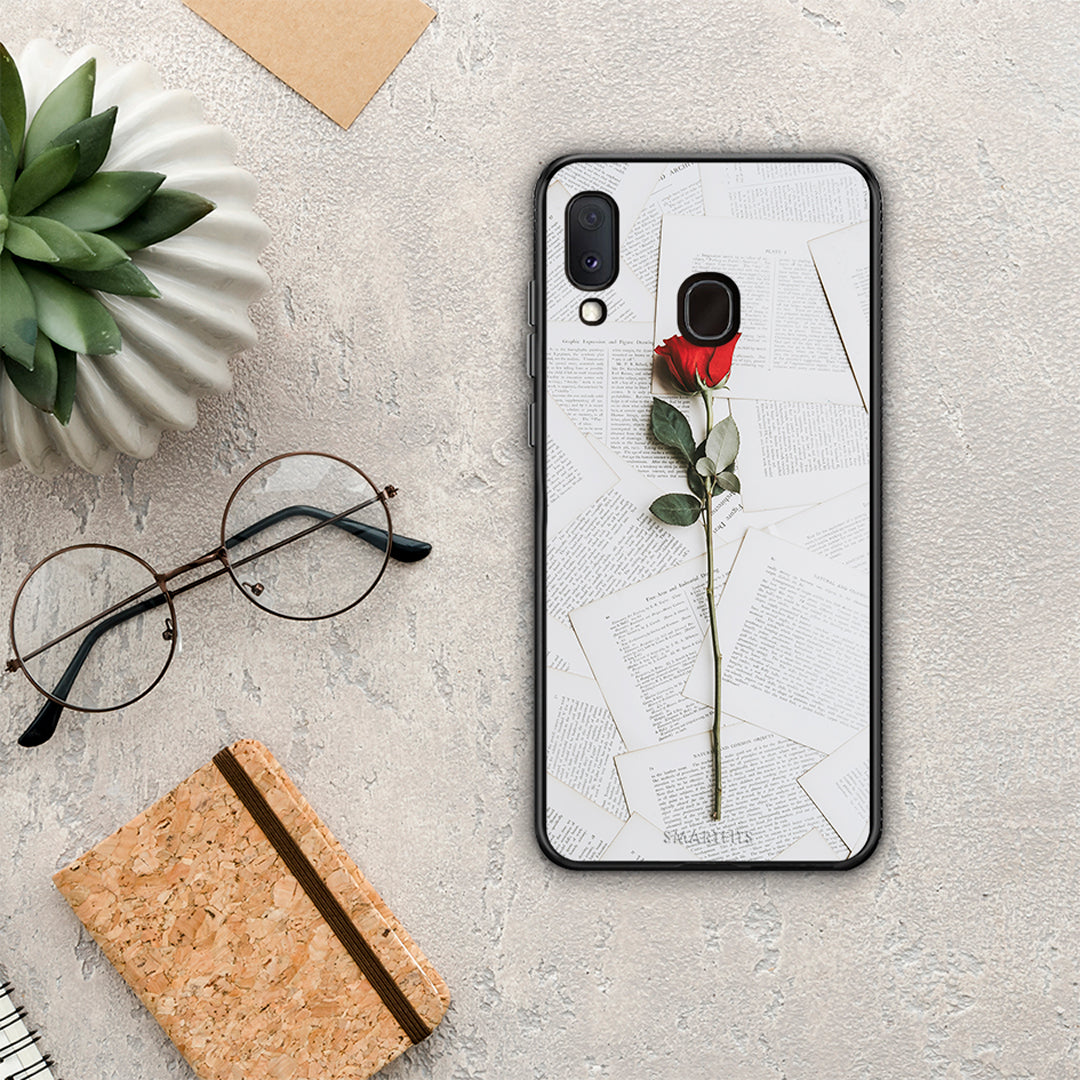 Red Rose - Samsung Galaxy A30 θήκη