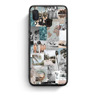 Thumbnail for Samsung A20e Retro Beach Life Θήκη από τη Smartfits με σχέδιο στο πίσω μέρος και μαύρο περίβλημα | Smartphone case with colorful back and black bezels by Smartfits