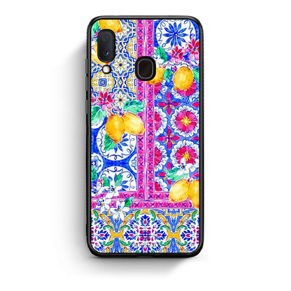 Samsung Galaxy M20 Retro Spring θήκη από τη Smartfits με σχέδιο στο πίσω μέρος και μαύρο περίβλημα | Smartphone case with colorful back and black bezels by Smartfits