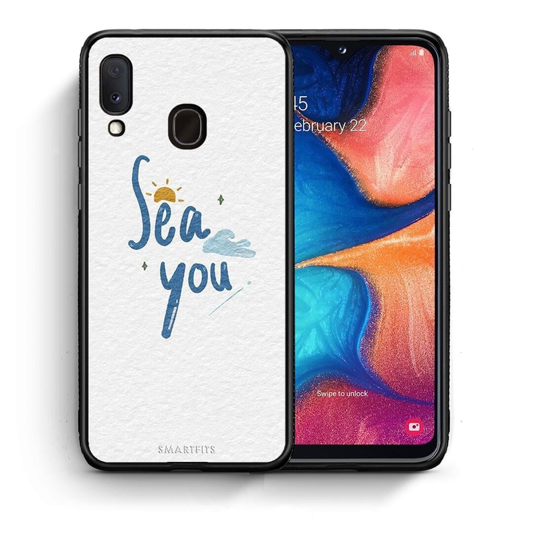 Θήκη Samsung A20e Sea You από τη Smartfits με σχέδιο στο πίσω μέρος και μαύρο περίβλημα | Samsung A20e Sea You case with colorful back and black bezels