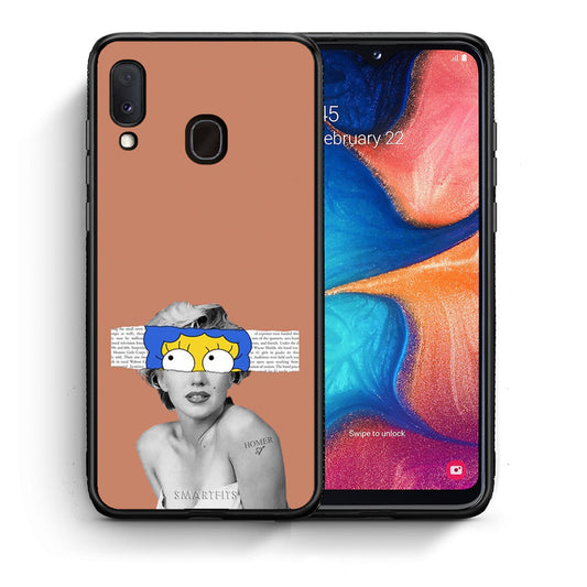 Θήκη Samsung Galaxy M20 Sim Merilyn από τη Smartfits με σχέδιο στο πίσω μέρος και μαύρο περίβλημα | Samsung Galaxy M20 Sim Merilyn case with colorful back and black bezels