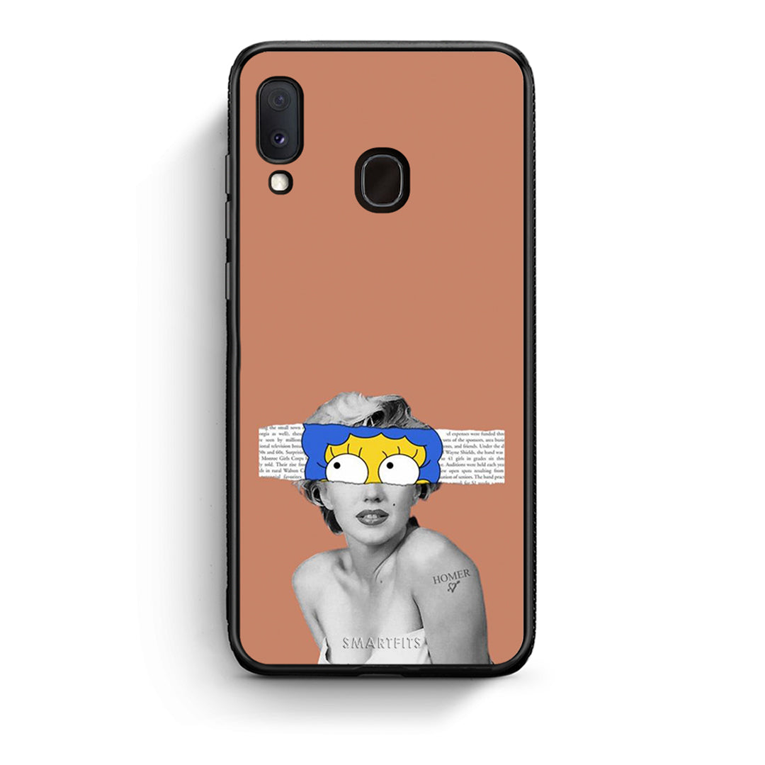 Samsung A20e Sim Merilyn θήκη από τη Smartfits με σχέδιο στο πίσω μέρος και μαύρο περίβλημα | Smartphone case with colorful back and black bezels by Smartfits