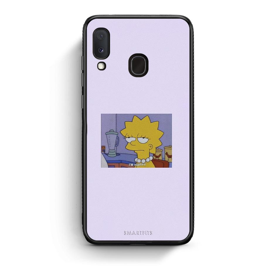 Samsung Galaxy M20 So Happy θήκη από τη Smartfits με σχέδιο στο πίσω μέρος και μαύρο περίβλημα | Smartphone case with colorful back and black bezels by Smartfits