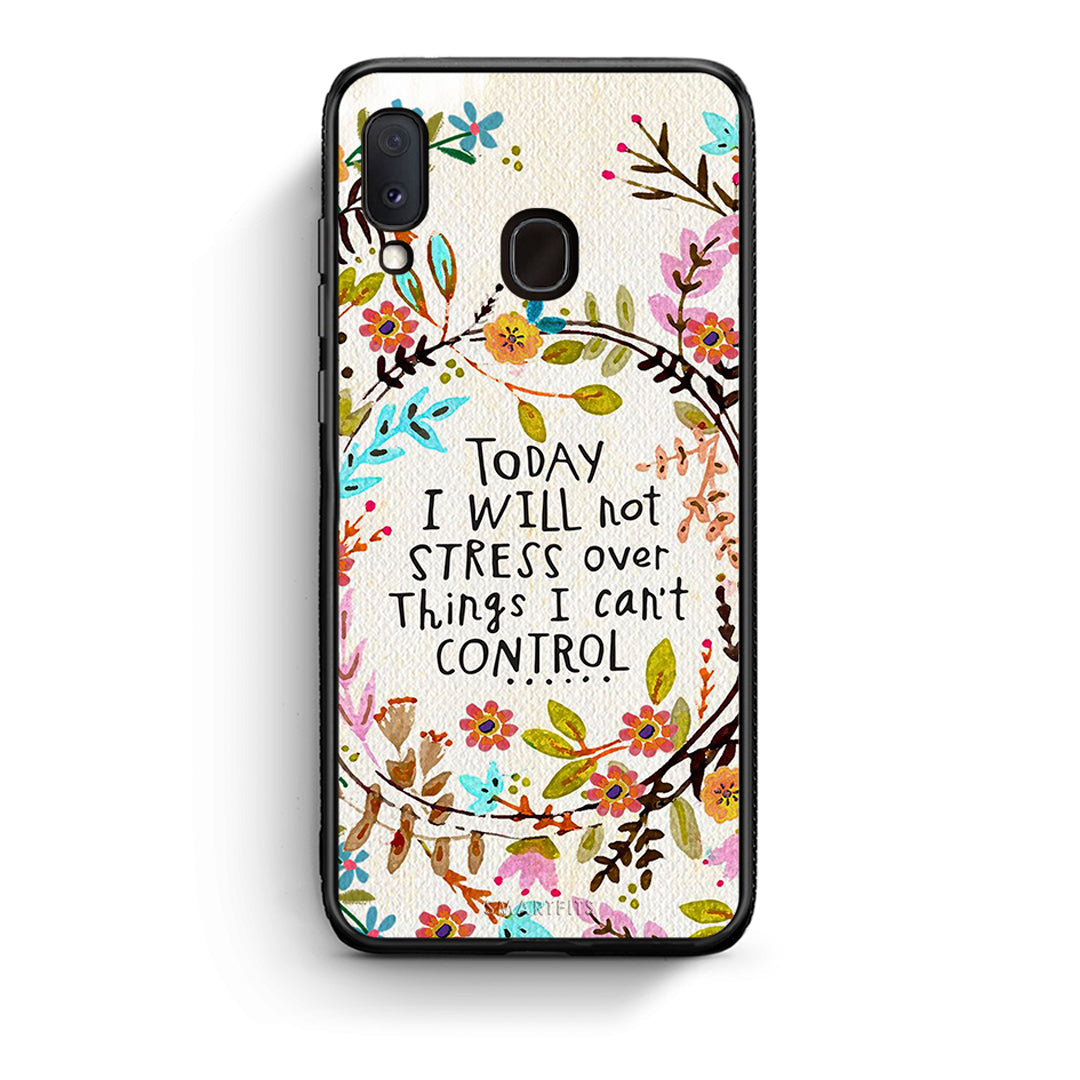 Samsung A20e Stress Over θήκη από τη Smartfits με σχέδιο στο πίσω μέρος και μαύρο περίβλημα | Smartphone case with colorful back and black bezels by Smartfits