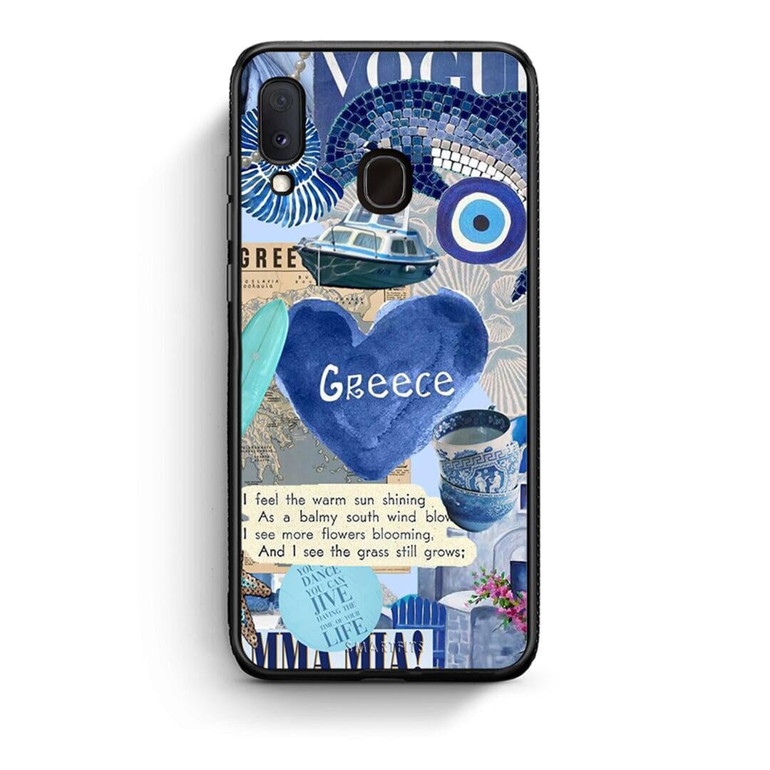 Samsung A20e Summer In Greece Θήκη από τη Smartfits με σχέδιο στο πίσω μέρος και μαύρο περίβλημα | Smartphone case with colorful back and black bezels by Smartfits