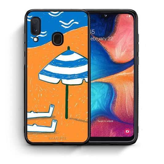 Θήκη Samsung Galaxy M20 Summering από τη Smartfits με σχέδιο στο πίσω μέρος και μαύρο περίβλημα | Samsung Galaxy M20 Summering case with colorful back and black bezels