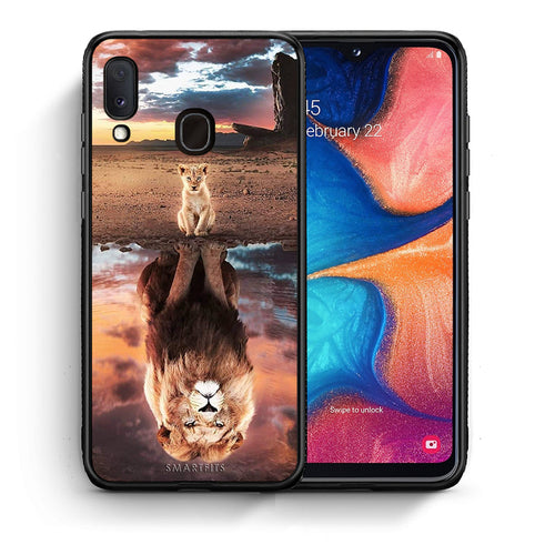 Θήκη Αγίου Βαλεντίνου Samsung Galaxy A30 Sunset Dreams από τη Smartfits με σχέδιο στο πίσω μέρος και μαύρο περίβλημα | Samsung Galaxy A30 Sunset Dreams case with colorful back and black bezels