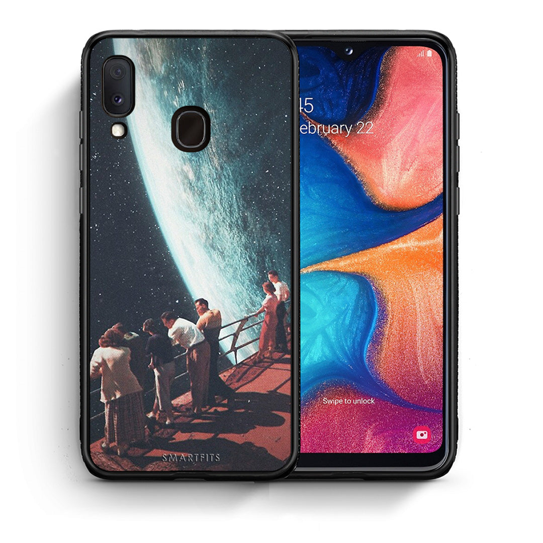 Θήκη Samsung Galaxy M20 Surreal View από τη Smartfits με σχέδιο στο πίσω μέρος και μαύρο περίβλημα | Samsung Galaxy M20 Surreal View case with colorful back and black bezels